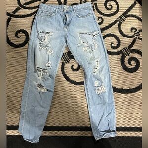 Forever 21 Light Blue Ripped Jeans